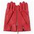 Guantes de cuero y lana rojos para mujer COACH - vista 3
