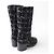 Botas largas de cuero y tweed Chanel G39614 negras - vista 2