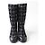 Botas largas de cuero y tweed Chanel G39614 negras - vista 3