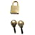 Catenaccio Hermès nuovo in acciaio dorato con 2 chiavi per Birkin e Kelly. Gold hardware