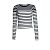 T By Alexander Wang T de Alexander Wang, top de cuello redondo a rayas Blanco Azul