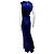 Amanda Wakeley Vestido de seda estilo sirena en azul medianoche Azul oscuro - vista 6