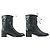 Botas cortas de cuero negro COCO Mark de Chanel G34096 - vista 4