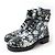 Botas cortas de cuero floral Louis Vuitton 37