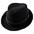 Autre Marque Hermes Cashmere Leather Ribbon Hat Black  ref.1695248