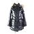 Casaco de nylon acolchoado Burberry com capuz de pele preto