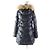 Casaco de nylon acolchoado Burberry com capuz de pele preto - vista 3