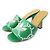 Gucci GG Logo Leather Mule Green 36