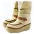 Hermès HERMES Beige Calfskin Short Boots 35 Women