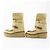 Hermès HERMES Beige Calfskin Short Boots 35 Women - view 4