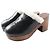 Sandali Clog in pelle di pecora Chanel Nero Marrone