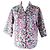Autre Marque DRIES VAN NOTEN Bluse mit offenem Kragen und Perlenmuster Mehrfarben
