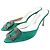 Mules de satén Hangisi de Manolo Blahnik en verde