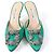 Mules de satén Hangisi de Manolo Blahnik en verde - vista 4