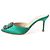 Mules de satén Hangisi de Manolo Blahnik en verde - vista 5