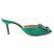 Mules de satén Hangisi de Manolo Blahnik en verde - vista 6