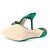 Mules de satén Hangisi de Manolo Blahnik en verde - vista 7
