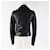 Yves Saint Laurent Veste en cuir Saint Laurent, badge multi-épingle, noir  - vue 4
