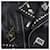 Yves Saint Laurent Veste en cuir Saint Laurent, badge multi-épingle, noir  - vue 7