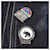 Yves Saint Laurent Veste en cuir Saint Laurent, badge multi-épingle, noir  - vue 8