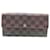 Louis Vuitton Damier Long Wallet N61734 Brown Cloth  ref.1703488