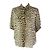Camicia in seta Dior con ricamo di ape e stampa leopardata