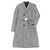 Dior Wool Houndstooth Chesterfield Coat 44 Black