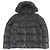 Moncler Lamb Leather Nylon Down Jacket Black
