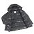 Moncler Lamb Leather Nylon Down Jacket Black - view 3