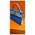 Hermès Kelly Sellier II Blu Epsom Grigio - vista 6