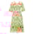 Autre Marque VIVIENNE TAM floral cotton lace laced up midi dress Orange  ref.1708135