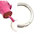 Hermès Hermes Carmen Bicolor Key Ring Holder Pink Orange  - view 3