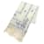 Étole en soie et coton Hermès Blanc Bleu Marine  ref.1709786