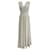 Autre Marque Talbot Runhof Silver Metallic Draped Sleeveless Gown Silvery Polyester  ref.1711102