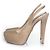 Prada Slingback-Absätze mit versteckter Plattform Braun Beige - Ansicht 2