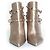 Stivaletti in pelle Rockstud di Valentino Garavani Metallico Bronzo - vista 3
