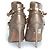 Stivaletti in pelle Rockstud di Valentino Garavani Metallico Bronzo - vista 5