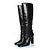 Tom Ford leather boots with T strap Black