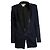 Helmut Lang, Blazer in Blau mit Ponyskin-Revers