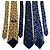 3 cravates chanel vintage Blanc Multicolore Jaune Bleu Marine