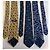 3 cravates chanel vintage Blanc Multicolore Jaune Bleu Marine - vue 2
