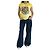 Camiseta Balmain Tie Dye Bordada Amarilla de Algodón Amarillo