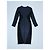 Autre Marque Abito Bodycon Cushnie et Ochs Jersey Nero e Blu Seta - vista 4