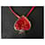 Pendentif et broche Pik-Cœur Yves Saint Laurent Argenté Rouge  - vue 5