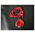 Pendentif et broche Pik-Cœur Yves Saint Laurent Argenté Rouge  - vue 7