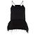 Top Tibi nero con piume di struzzo