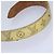 LOUIS VUITTON Cintura in Pelle Mahina Monogramma Oro M9614W LV Auth bs17576 D'oro - vista 7