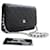 CHANEL Grained Calfskin Wallet On Chain WOC Black Shoulder Bag Leather  ref.1712563
