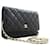 CHANEL Grained Calfskin Wallet On Chain WOC Black Shoulder Bag Leather  ref.1712565