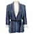 Autre Marque Raquel Allegra Sea Blue Striped Jai Jacket Viscose  ref.1712624